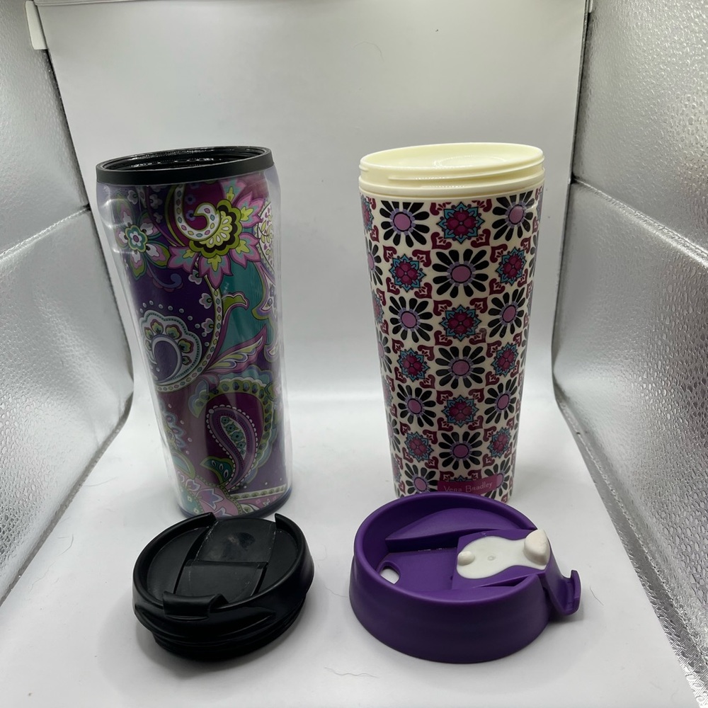 Lot of two Vera Bradley, coffee, and water cups - Picture 10 of 11